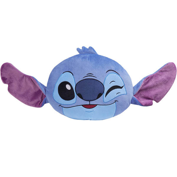 Disney Cushions, 3D Plush Cushions for Sofa or Bed - Blue Stitch Face - Get Trend