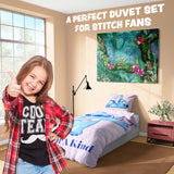 Disney Stitch Duvet Cover and Pillowcase Set Kids Teens Bedding Bedroom Accessories - Single (Pink Stitch Single)