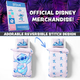 Disney Stitch Duvet Cover and Pillowcase Set Kids Teens Bedding Bedroom Accessories - Single (Pink Stitch Single)