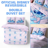 Disney Stitch Duvet Cover and Pillowcase Set Kids Teens Bedding Bedroom Accessories - Double (Pink Stitch Double)