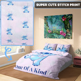 Disney Stitch Duvet Cover and Pillowcase Set Kids Teens Bedding Bedroom Accessories - Double (Pink Stitch Double)