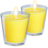 Deco Express Citronella Candle Set, Insect Repellent Jar Candles - Pack of 2/30 Hour Burn Time - Get Trend