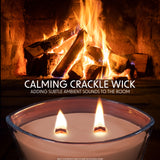 DECO EXPRESS Scented Candles, Crackle Wick Candle Long Burning Double Wick Ellipse