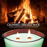 DECO EXPRESS Scented Double Wick Crackle Candle