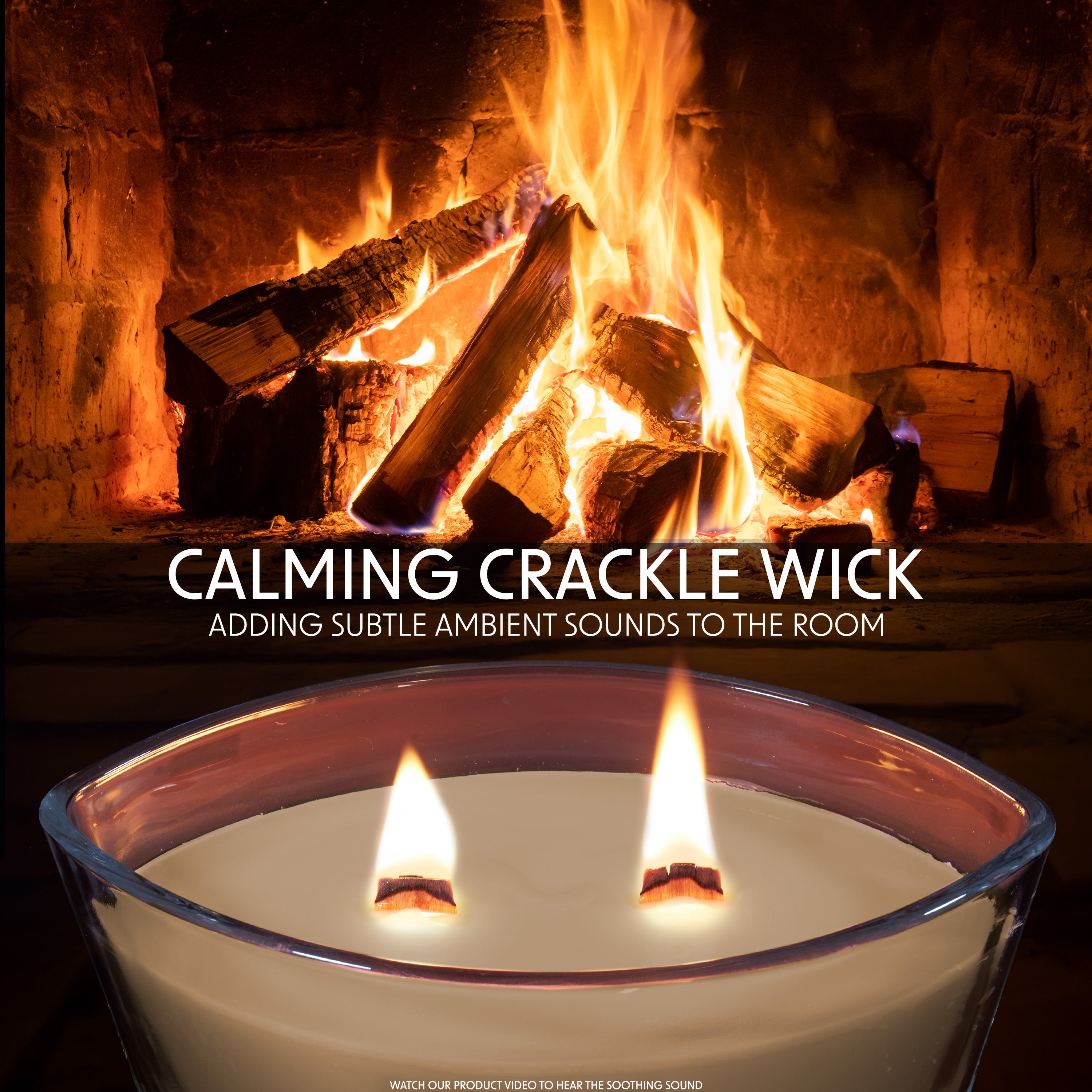 DECO EXPRESS Scented Double Wick Crackle Candle 7