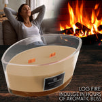 DECO EXPRESS Scented Double Wick Crackle Candle 5