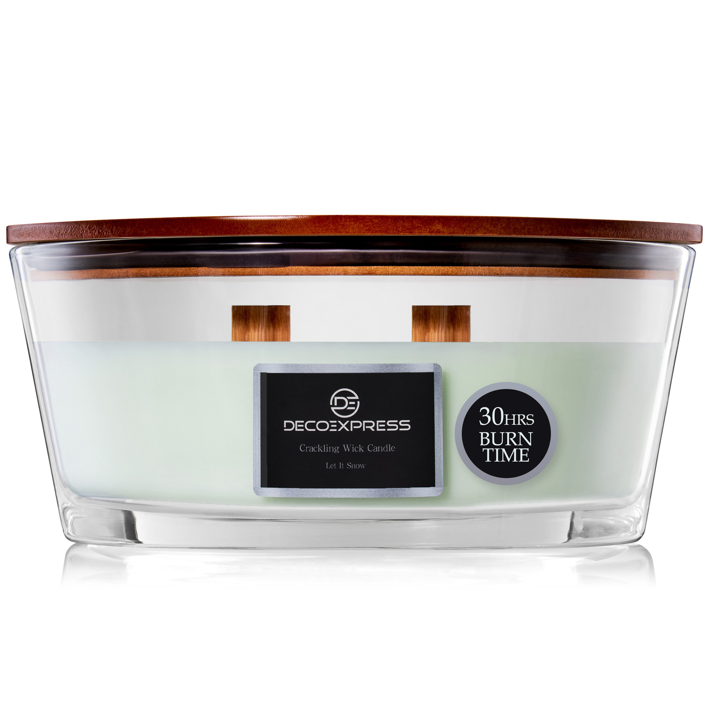 DECO EXPRESS Scented Double Wick Crackle Candle y