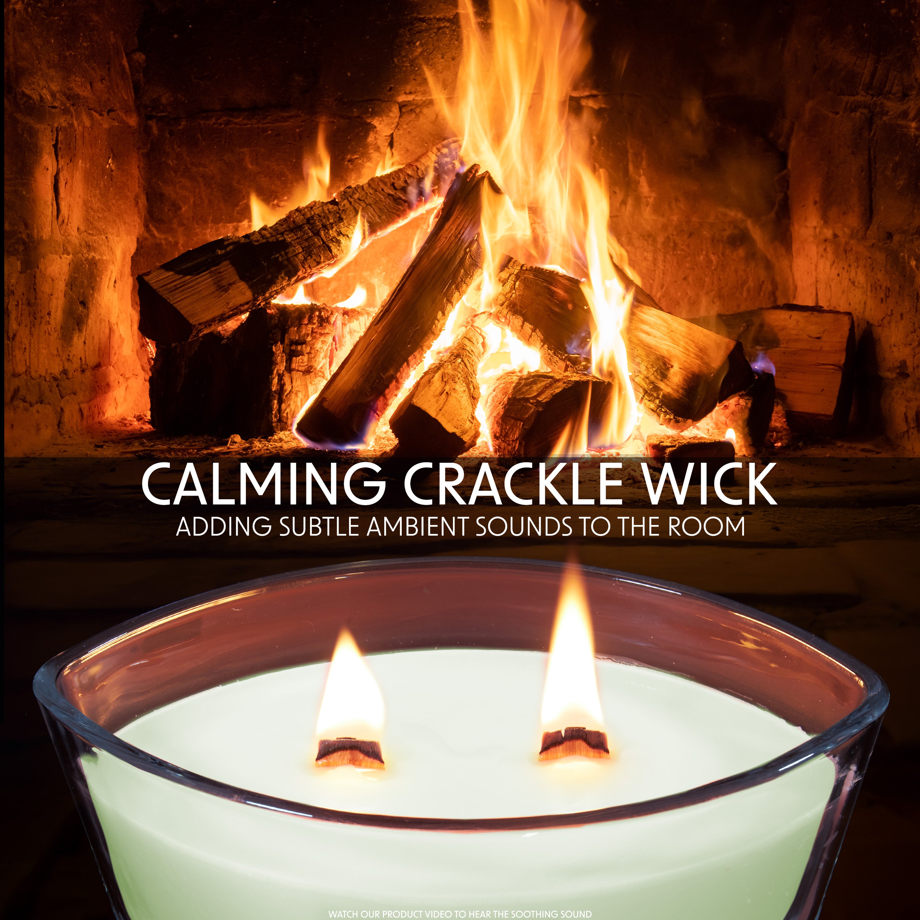 DECO EXPRESS Scented Double Wick Crackle Candle t