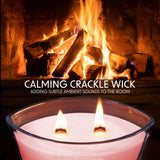 DECO EXPRESS Scented Double Wick Crackle Candle f