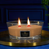 DECO EXPRESS Scented Candles, Crackle Wick Candle Long Burning Double Wick Ellipse