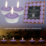 DECO EXPRESS Tealight Candles Multipack of 200, 100, 50, 25 or 24, Burning Time 4, 8 or 10 Hours - Tea Lights Candles