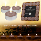 DECO EXPRESS Tealight Candles Multipack of 200, 100, 50, 25 or 24, Burning Time 4, 8 or 10 Hours - Tea Lights Candles