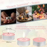 DECO EXPRESS Tealight Candles Multipack of 200, 100, 50, 25 or 24, Burning Time 4, 8 or 10 Hours - Tea Lights Candles