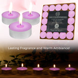 DECO EXPRESS Tealight Candles Multipack of 200, 100, 50, 25 or 24, Burning Time 4, 8 or 10 Hours - Tea Lights Candles