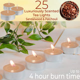 DECO EXPRESS Tealight Candles Multipack of 200, 100, 50, 25 or 24, Burning Time 4, 8 or 10 Hours - Tea Lights Candles