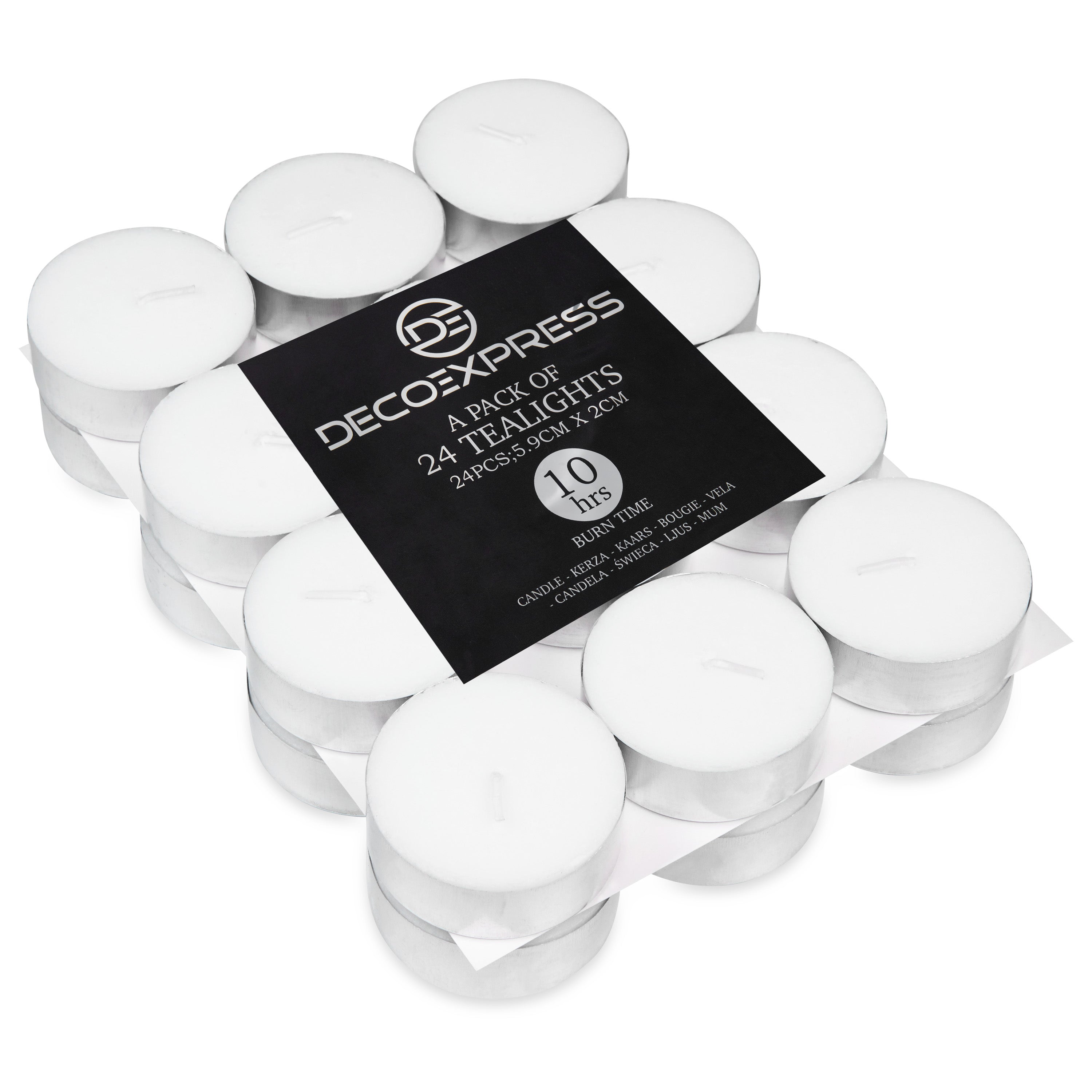 Multipack Candles Deco Express Tealight Candles Multipack - White 24/10 Hour – Get Trend