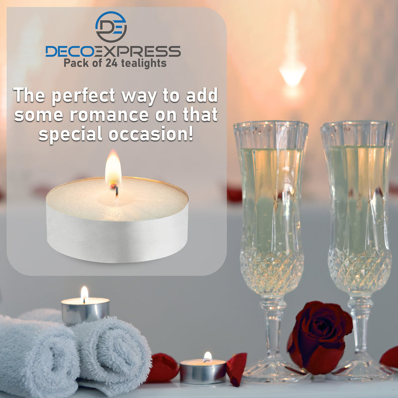 Deco Express Tealight Candles Multipack - White 24/10 Hour - Get Trend