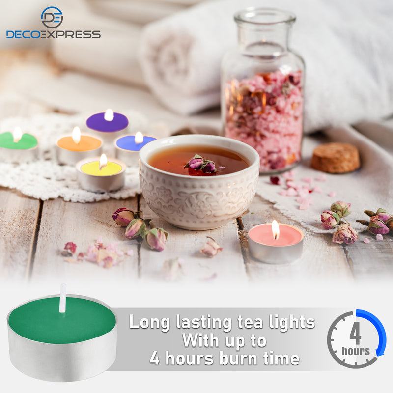 Deco Express Tealight Candles Multipack - Multi 24/4 Hour - Get Trend