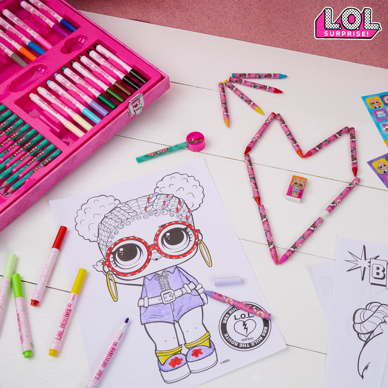 L.O.L. Surprise! Painting Art Set - Kids Colouring Sets -Pink 130 Pcs