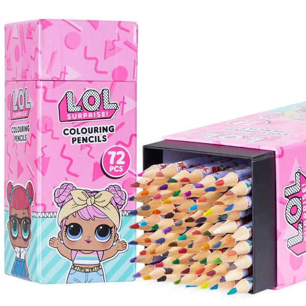 L.O.L. Surprise! Colouring Pencils for Kids - 72 Pencils Colouring Box - Get Trend