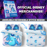 Disney Stitch Duvet Cover and Pillowcase Set Kids Teens Bedding Bedroom Accessories -Double (Blue Stitch Double)