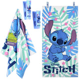 Disney Stitch Towels for Kids with 2 Pegs Clips Beach Towel Soft Absorbent Bath Shower Swimming Towel 100% Cotton Quick Dry Holiday Essentials 140x70cm - Get Trend