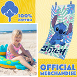 Disney Stitch Towels for Kids with 2 Pegs Clips Beach Towel Soft Absorbent Bath Shower Swimming Towel 100% Cotton Quick Dry Holiday Essentials 140x70cm - Get Trend
