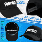 Fortnite Boys Baseball Cap with Adjustable Strap Lightweight Sun Hat, Boys Gifts