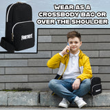 Fortnite Crossbody Bag for Boys Teens Sling Bag with Compartments Adjustable Strap Chest Bag for Travel Holidays Ideal for Phone, Wallets, Gamer Gifts