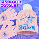 Disney Stitch Girls Winter Accessories Set for School or Travel - Stitch Gifts