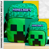 Minecraft Shoulder Bag for Kids & Teenagers, Creeper Sling Bag With Adjustable Strap, Travel & Holiday Essentials, Gamer Gifts for Boys - Get Trend