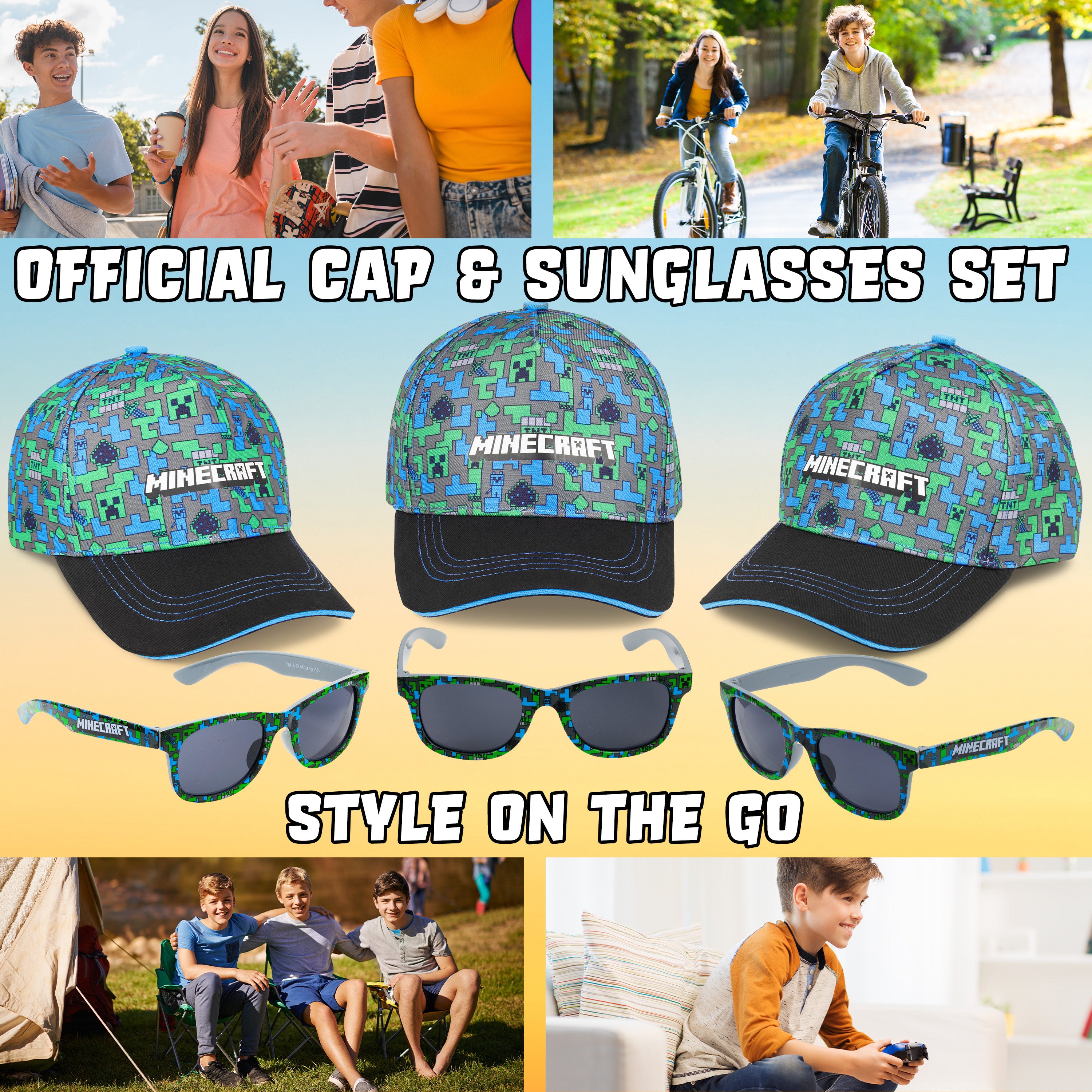 Get Trend Baseball Cap Kids Sunglasses Set Boys Hat 100% UV Protection Kids Sunglasses Holiday Accessories Boys Gifts - Get Trend