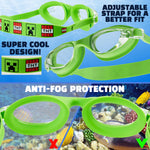 Get Trend Swimming Goggles and Swimming Cap for Kids Teenagers Anti Fog UV Protection Adjustable Strap Swim Accessories for Pool Beach Holiday - Get Trend