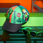 Minecraft Sunglasses Baseball Cap Set Creeper Adjustable Boys Hat 100% UV Kids Sunglasses Holiday Accessories Gamer Gifts - Get Trend