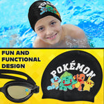 Get Trend Swimming Goggles and Swimming Cap for Kids Teenagers Anti Fog UV Protection Adjustable Strap Swim Accessories for Pool Beach Holiday - Get Trend
