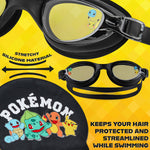 Get Trend Swimming Goggles and Swimming Cap for Kids Teenagers Anti Fog UV Protection Adjustable Strap Swim Accessories for Pool Beach Holiday - Get Trend