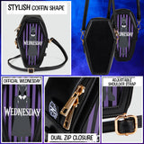 Wednesday Cross Body Bag for Girls Teens Shoulder Handbag Coffin Removable Strap