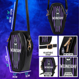 Wednesday Cross Body Bag for Girls Teens Shoulder Handbag Coffin Removable Strap