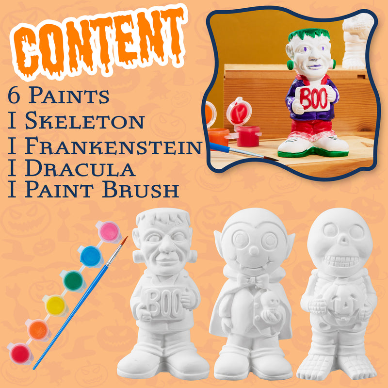 KreativeKraft Kids Painting Set Halloween Decorations - Paint Your Own Sets for Kids (Set of 3) - Get Trend