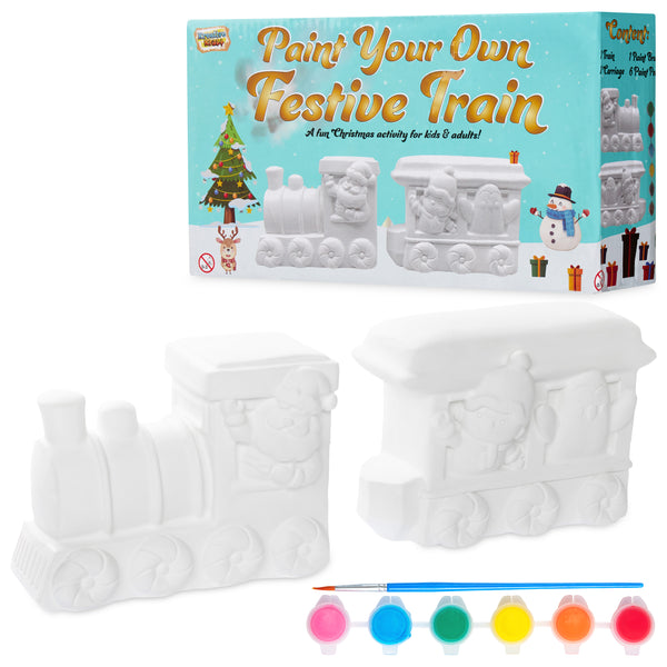 KreativeKraft Kids Paint Your Own Christmas Decorations Set -Painting Set (Set of 2) - Get Trend