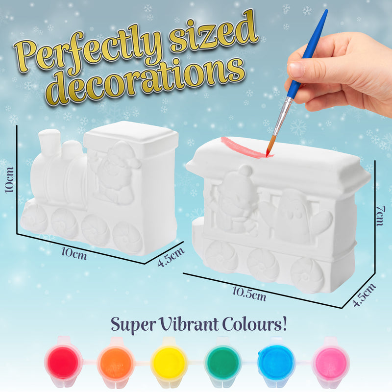 KreativeKraft Kids Paint Your Own Christmas Decorations Set -Painting Set (Set of 2) - Get Trend