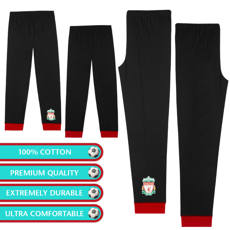 Liverpool F.C. Boys Pyjamas, Cotton Long Sleeve Pjs 4-14 Years