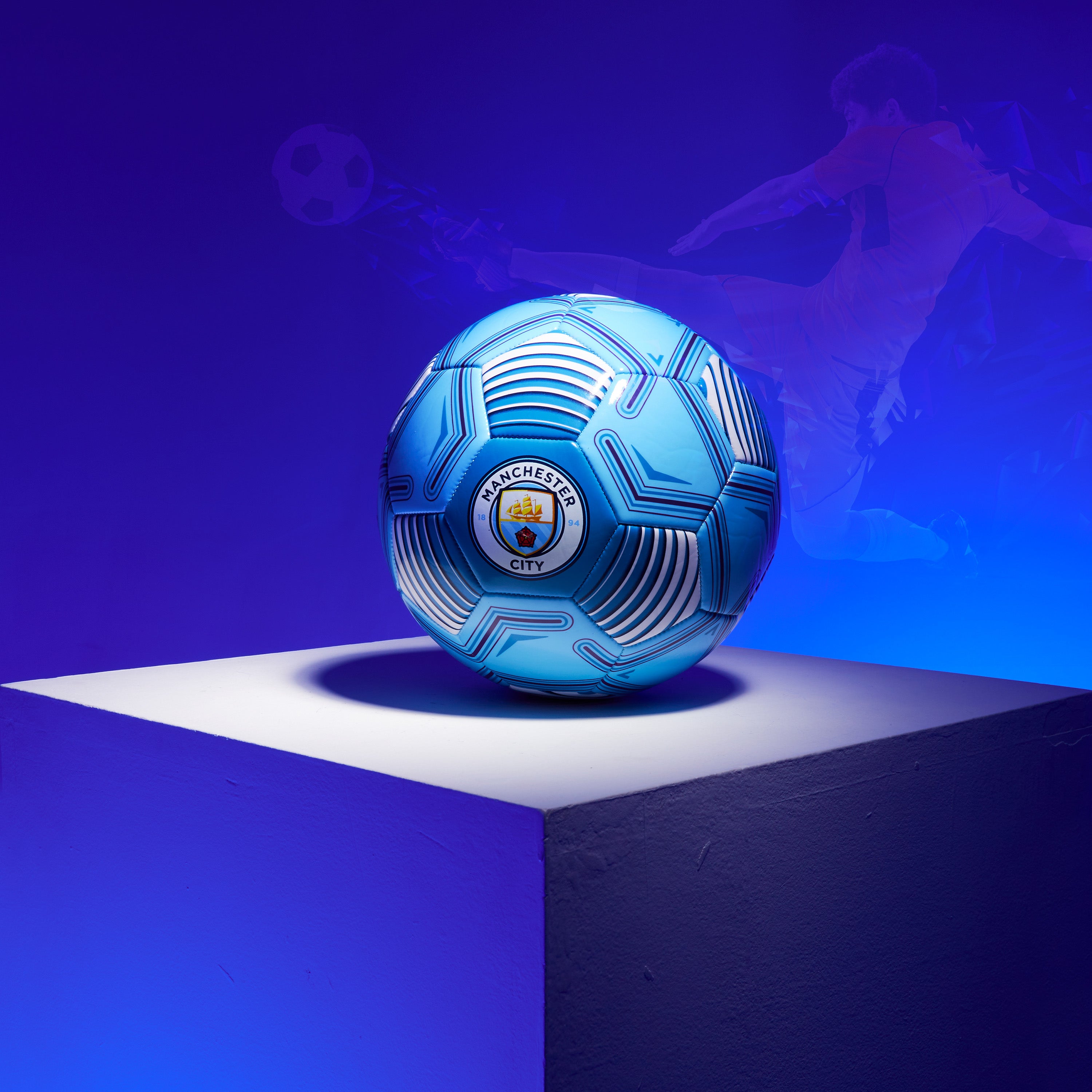 MANCHESTER CITY F.C. Football Soccer Ball for Adults Teenagers Kids Training Football Size 5 Man City Merchandise - Get Trend