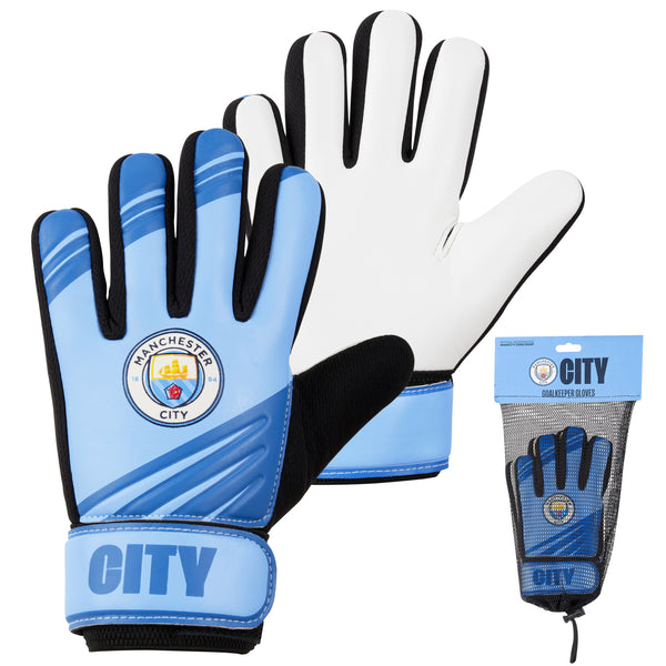 Manchester City F.C. Goalkeeper Gloves for Kids - Size 7