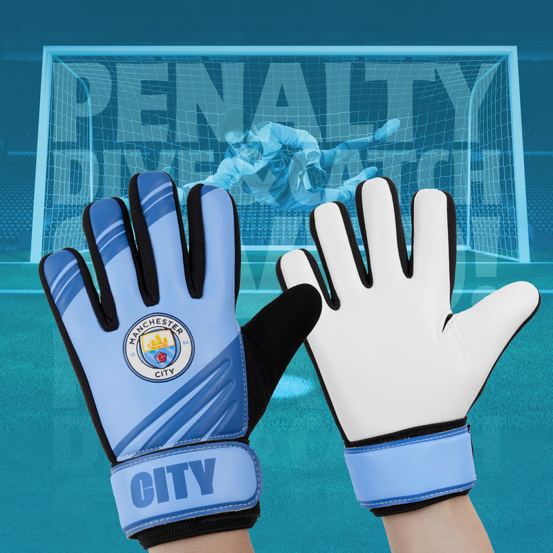 Manchester City F.C. Goalkeeper Gloves for Kids - Size 7 - Get Trend