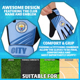 MANCHESTER CITY F.C. Goalkeeper Gloves for Kids Teenagers Non Slip Padded Palms Size 5 - Get Trend