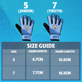 MANCHESTER CITY F.C. Goalkeeper Gloves for Kids Teenagers Non Slip Padded Palms Size 5 - Get Trend