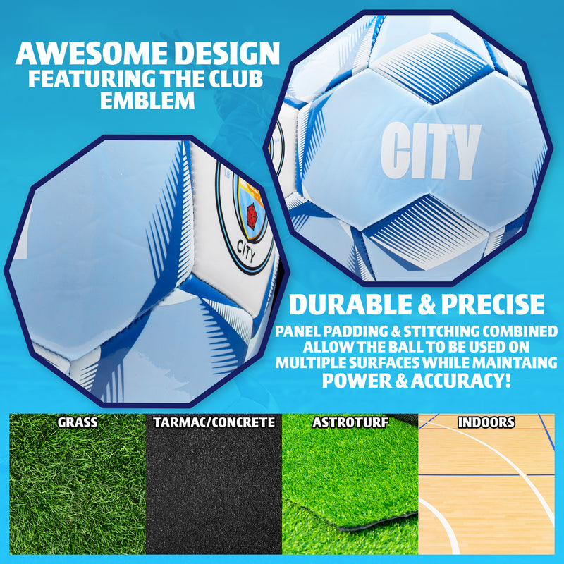 Manchester City F.C. Football Soccer Ball for Adults & Teenagers - Size 4 - Get Trend
