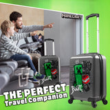 Minecraft Carry On Suitcase for Kids, Creeper Cabin Bag with Wheels - Get Trend