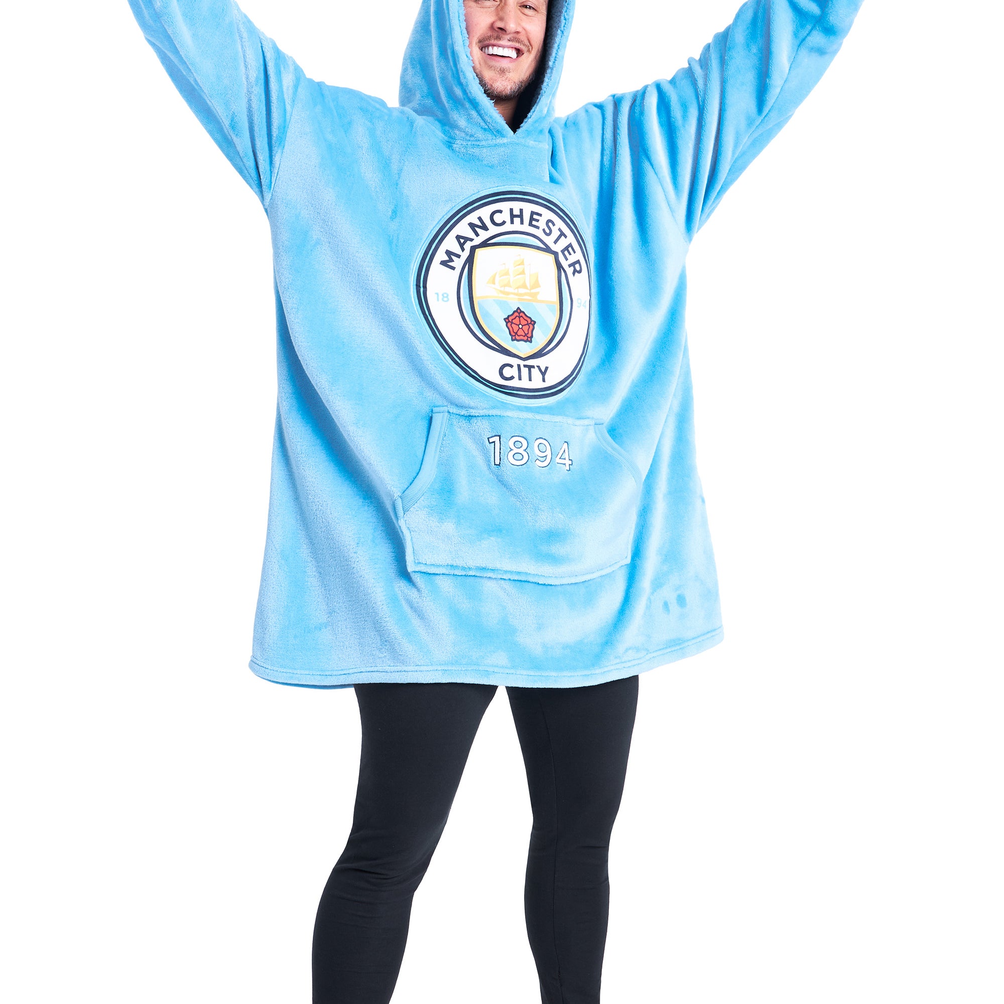 ManchesterCityOversizedHoodieforMen blue